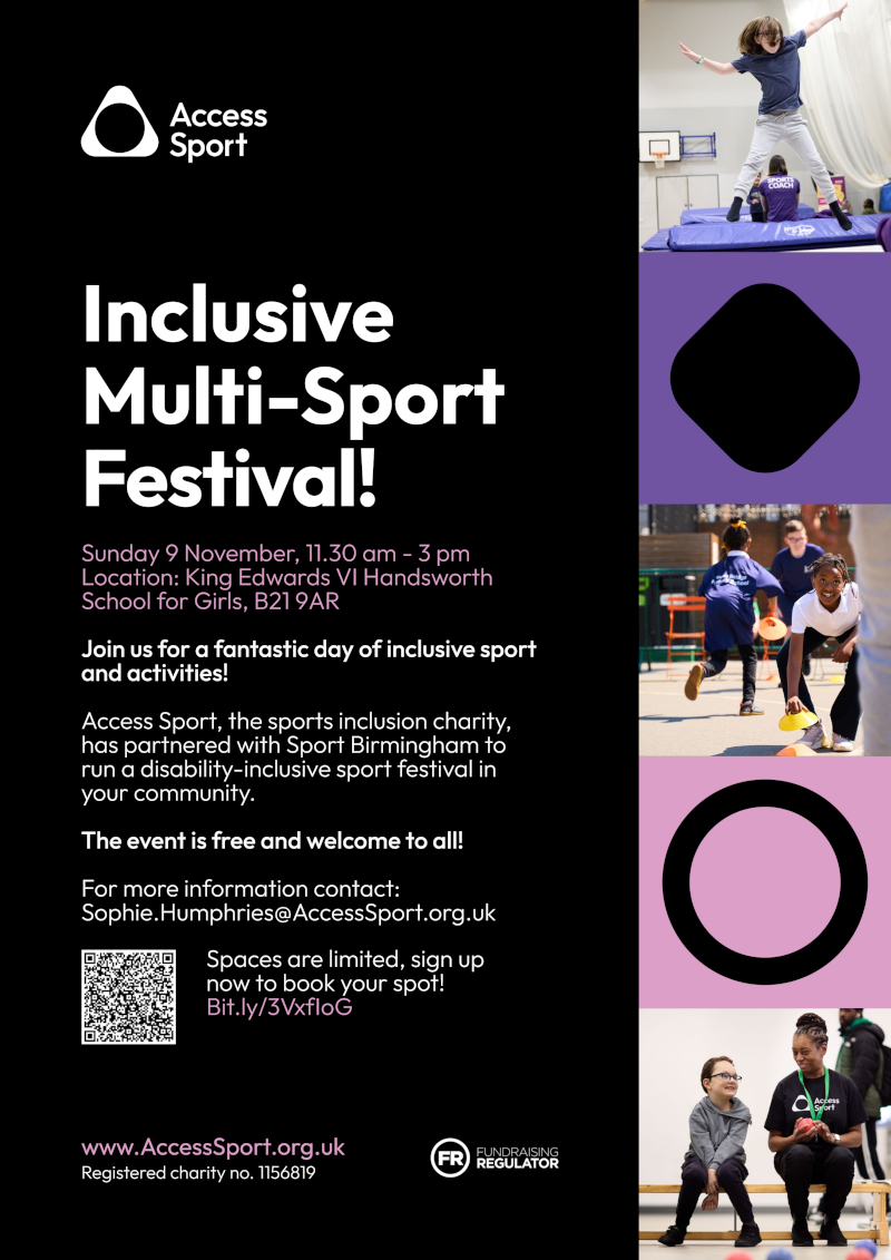 Access Sport Inclusive Sport Festival Flyer